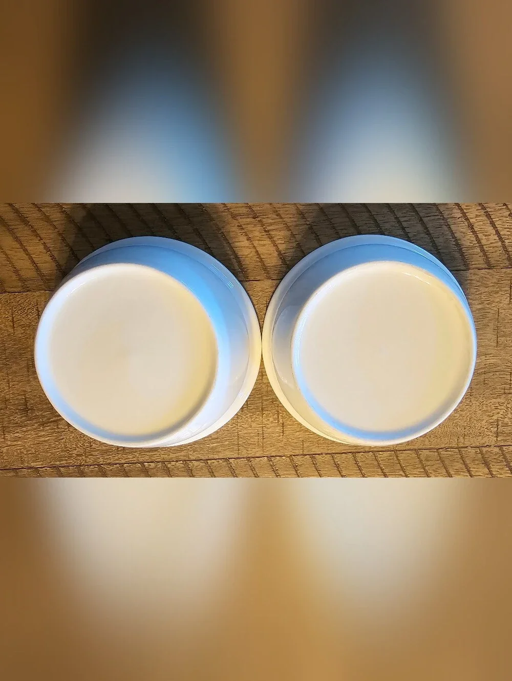 2 Ceramic Paw Print Pet Bowls Puppy Small Dog Cat 5.5